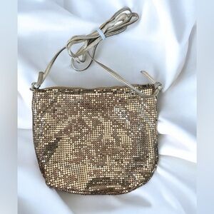 Whiting & Davis Vintage Gold Mesh Crossbody